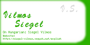 vilmos siegel business card